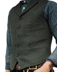Gerard | Herringbone Tailored Waistcoat