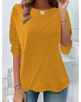 Miranda | Draped Button-Detail Top