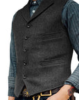 Gerard | Herringbone Tailored Waistcoat