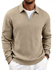 Reginald | Textured Quarter-Zip Pullover