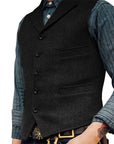 Gerard | Herringbone Tailored Waistcoat