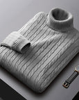 Rhys | Cable Knit Turtleneck Sweater