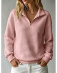 Juliana | Textured Half-Zip Pullover
