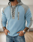 Wesley | Lace-Up Hooded Pullover Hoodie