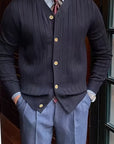 Arthur | Ribbed Button-Up Cardigan