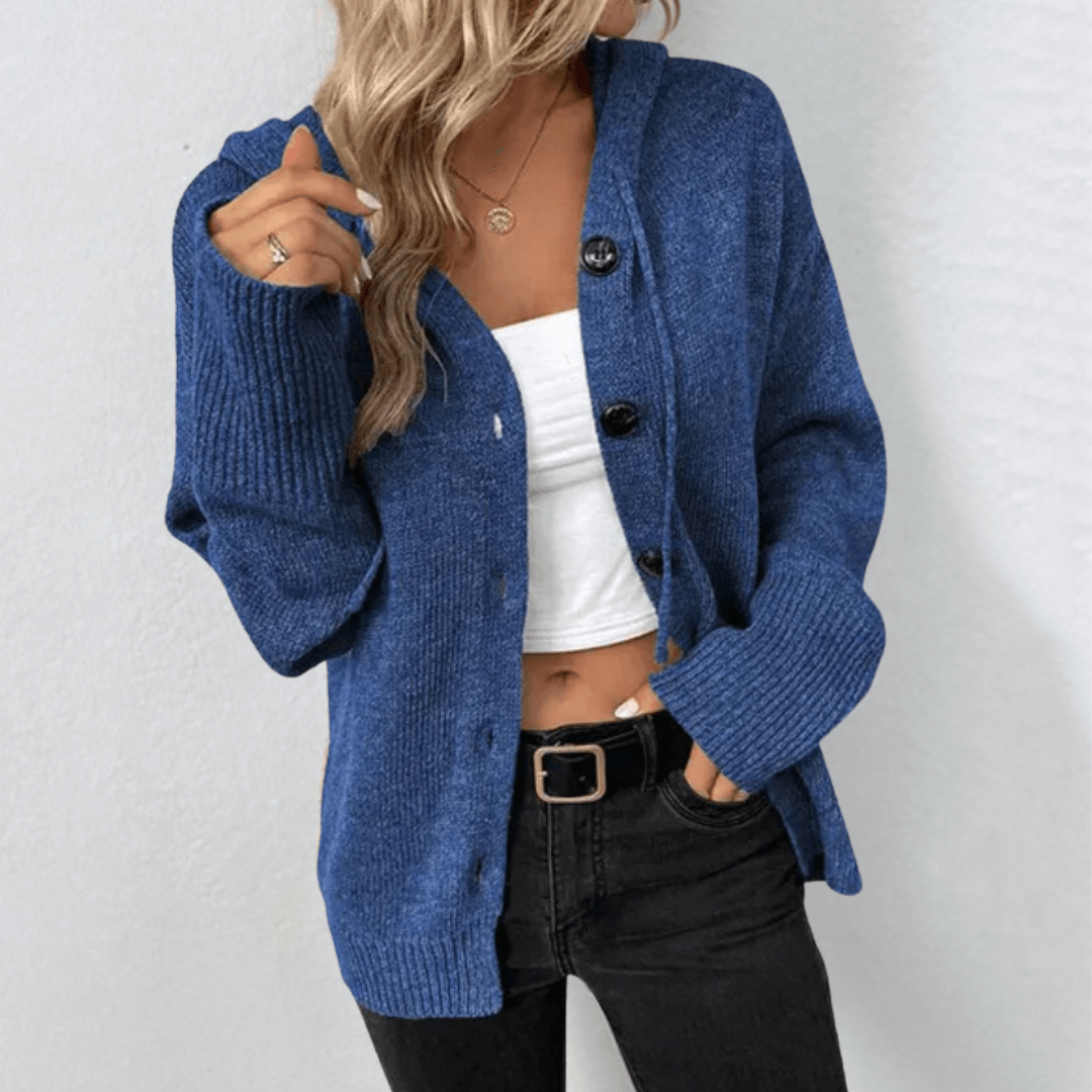 Women's Knitted Warm Button Down Cardigan