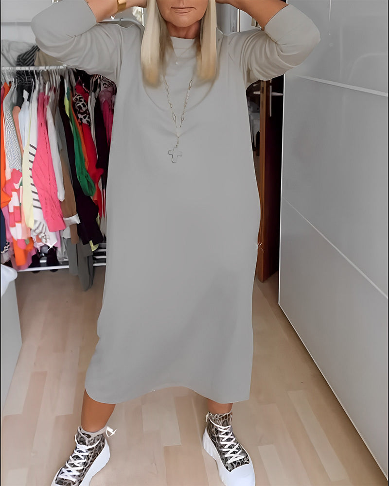 Casual round neck dress
