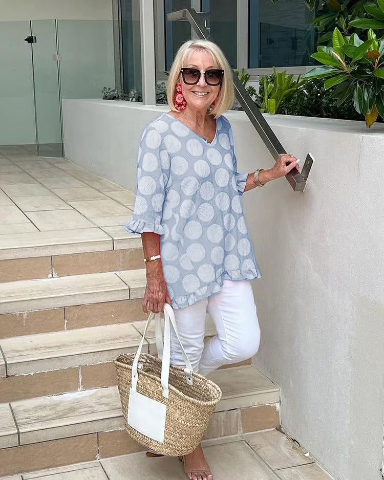 Stylish V-Neck Blouse for Women