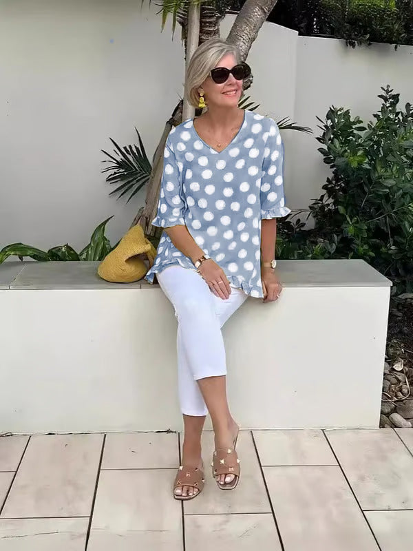 Stylish V-Neck Blouse for Women