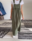 Solid Color Casual Dress with Straps