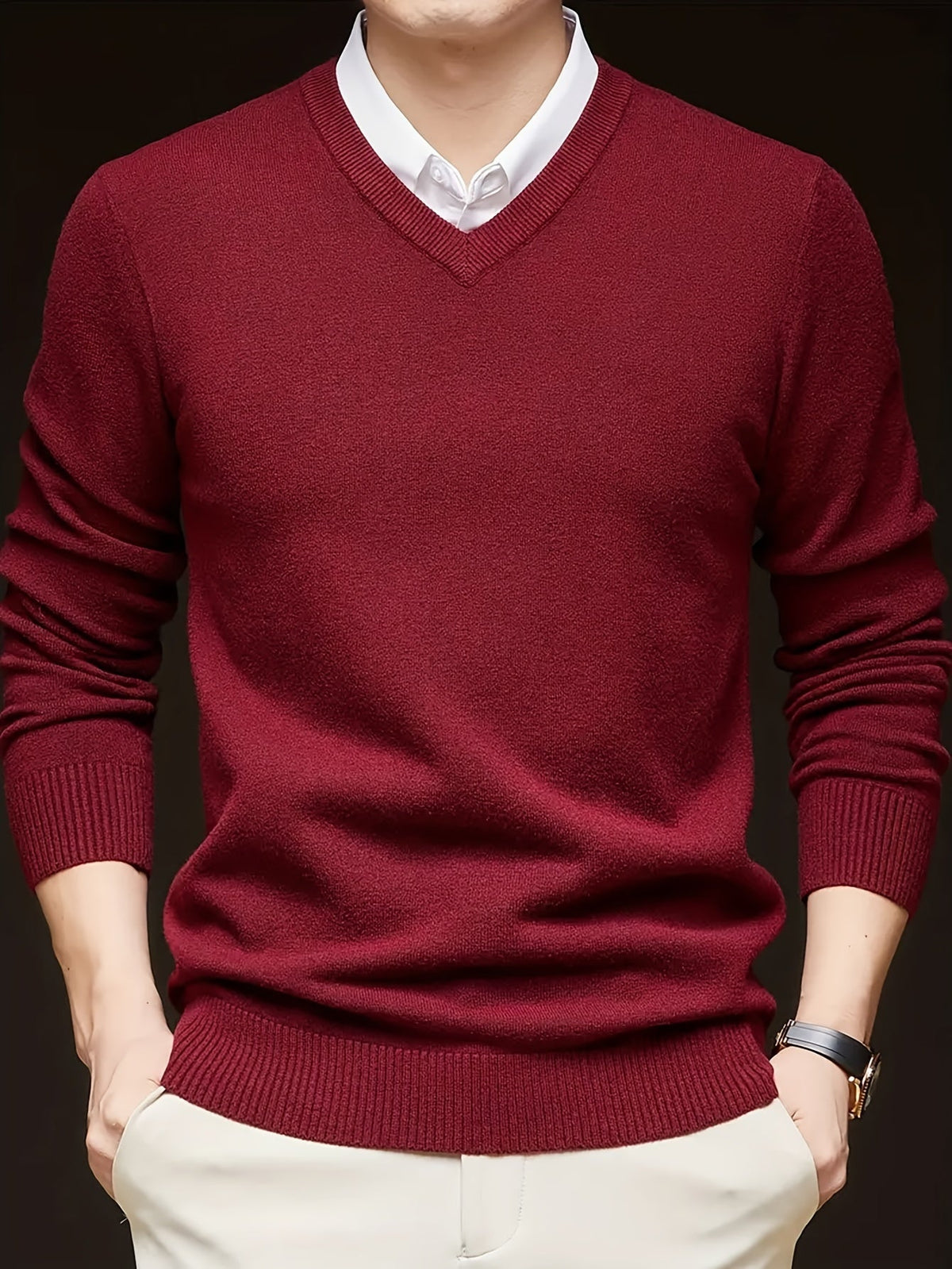 Hugh | Refined V-Neck Sweater