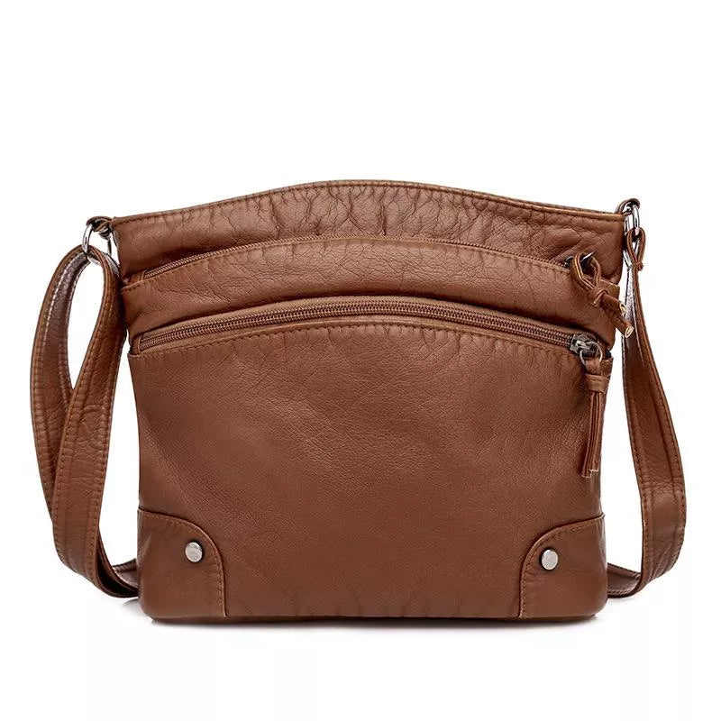Stylish Leather Shoulder Bag with Modern Design
