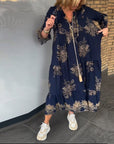 Soft Vintage Dress with Relaxed V-Neck Fit