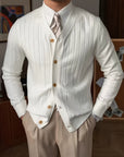 Arthur | Ribbed Button-Up Cardigan
