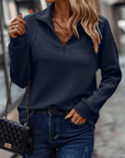 Gillian | Ribbed Half-Zip Pullover
