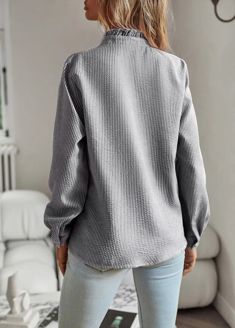 Stylish Polo Blouse with Soft Finish