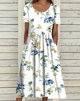 Casual Round Neck Long Dress