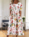 Casual Round Neck Long Dress