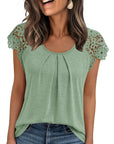 Hollow Sleeve Round Neck Top