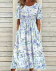 Casual Round Neck Long Dress