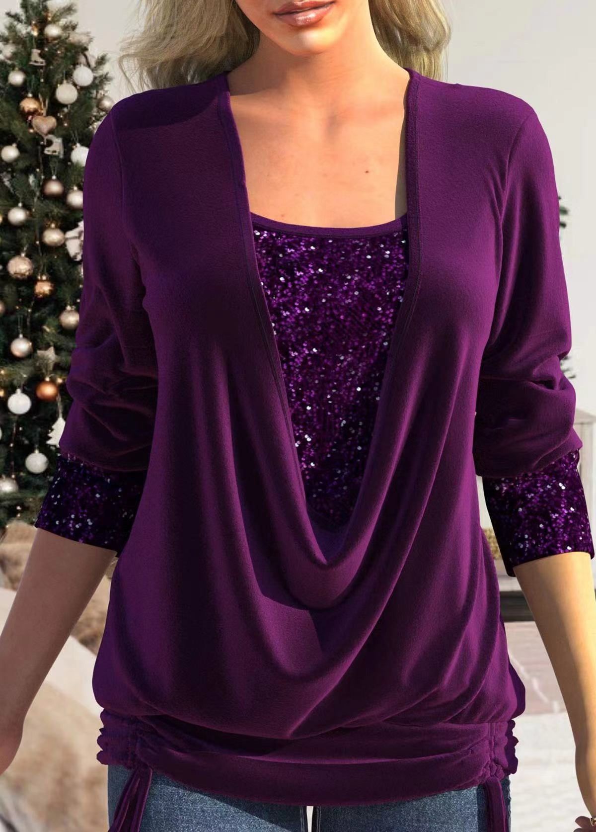 Elegant Sequin Detail Top