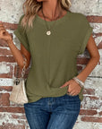Elegant Short Sleeve Twist Top