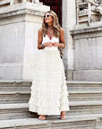Flowy Layered Mesh Midi Skirt