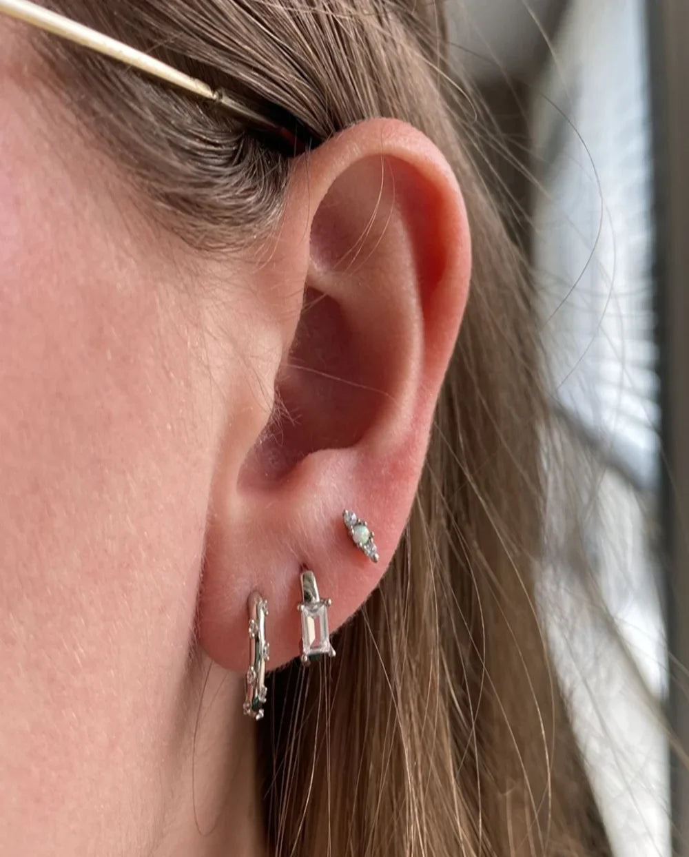 Dainty Huggie Hoops with Modern Charm