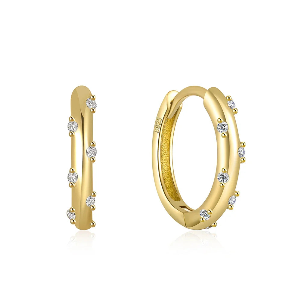 Dainty Huggie Hoops with Modern Charm