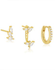 Trendy 3-Piece Stud and Drop Earrings Set