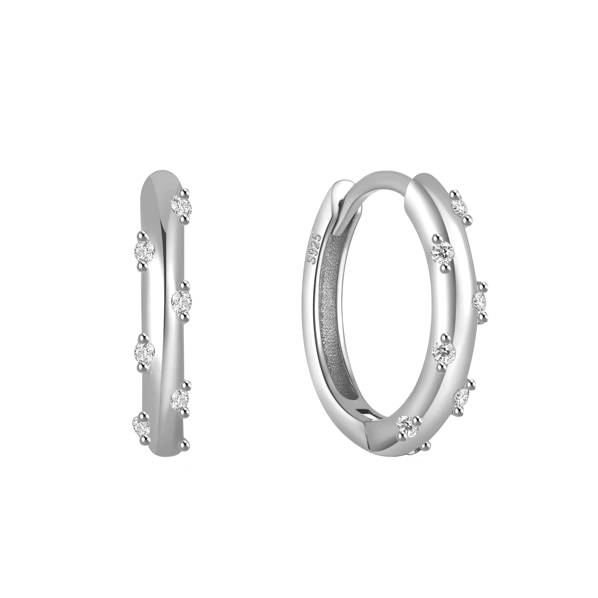 Dainty Huggie Hoops with Modern Charm