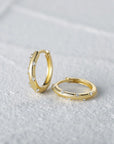Dainty Huggie Hoops with Modern Charm