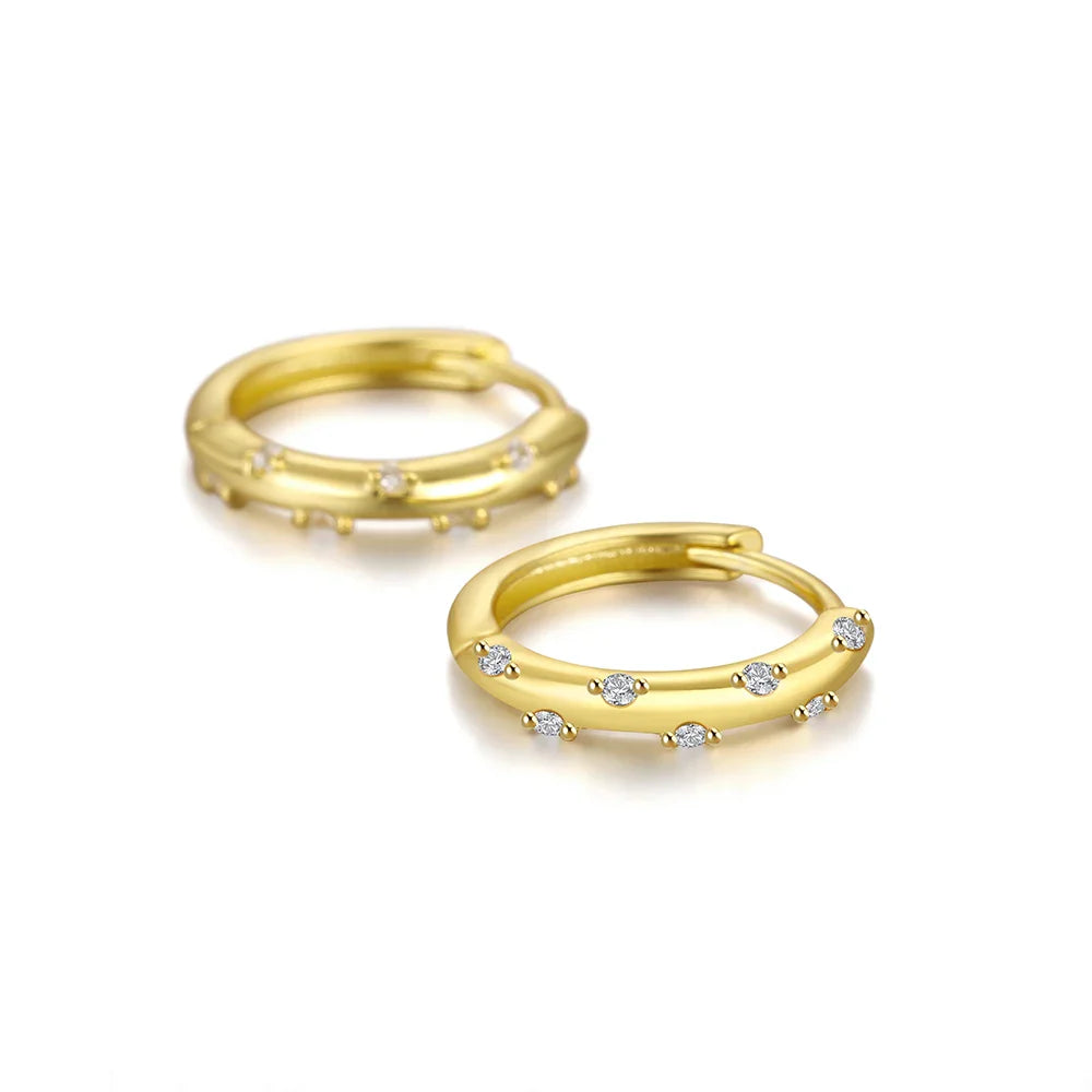Dainty Huggie Hoops with Modern Charm