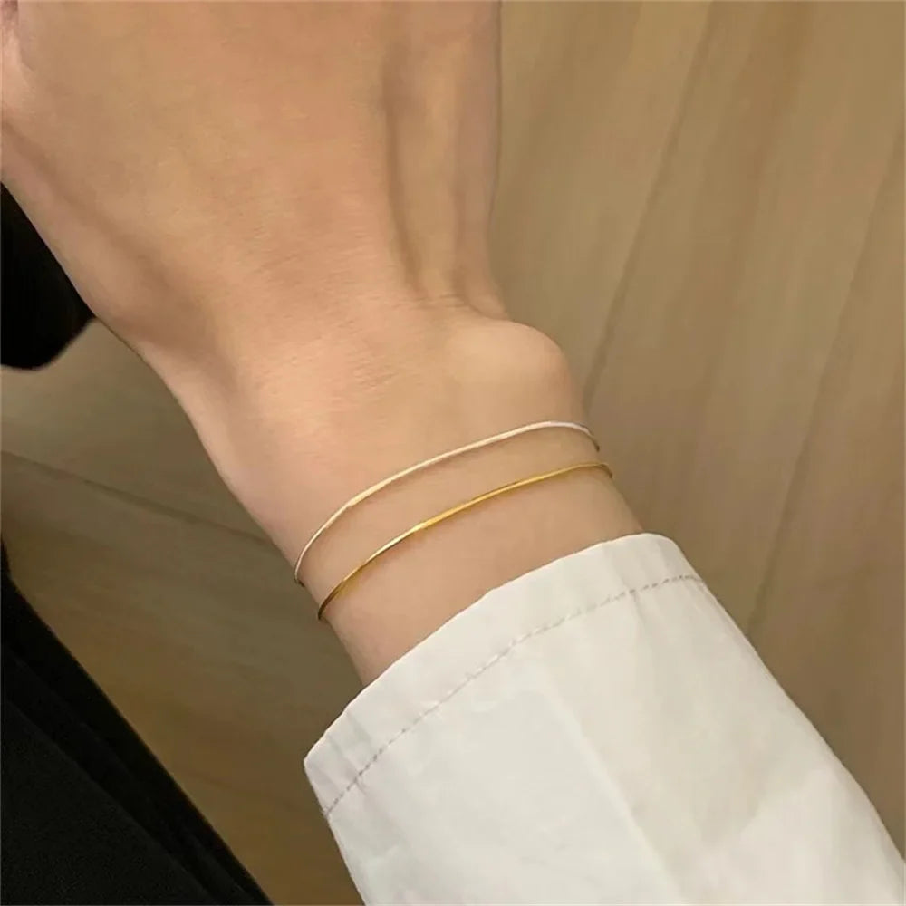 Gold &amp; Silver Stainless Steel Chain Bracelet