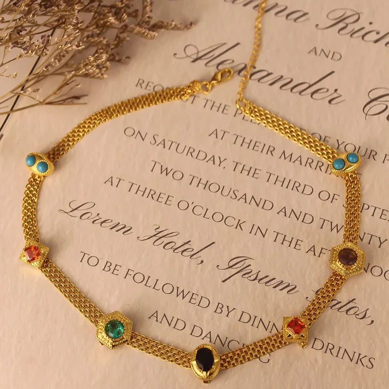Chic Gem Necklace with Radiant Shine