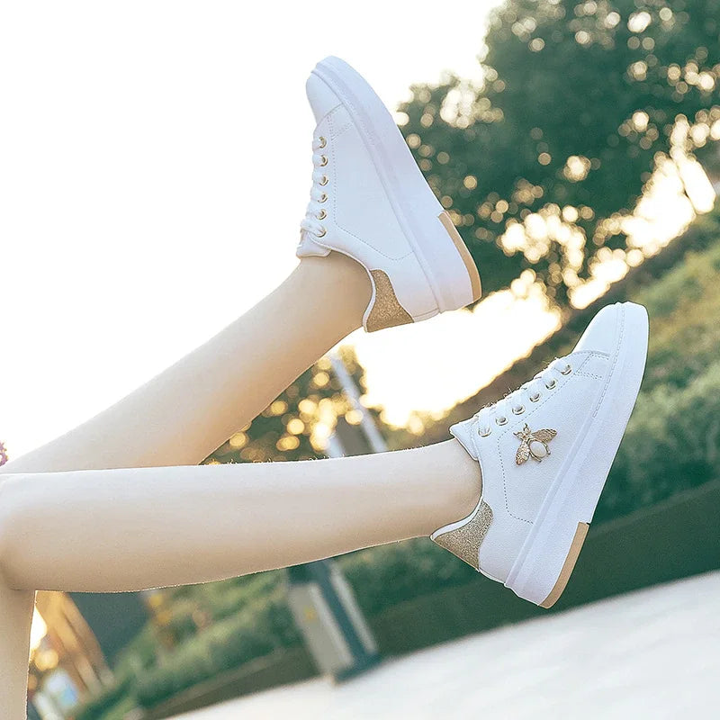 Fashionable PU Leather Platform Shoes