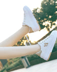 Fashionable PU Leather Platform Shoes