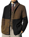 Frederick | Color Block Shawl Collar Cardigan