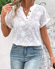 Whitney | Floral Embroidered V-Neck Blouse