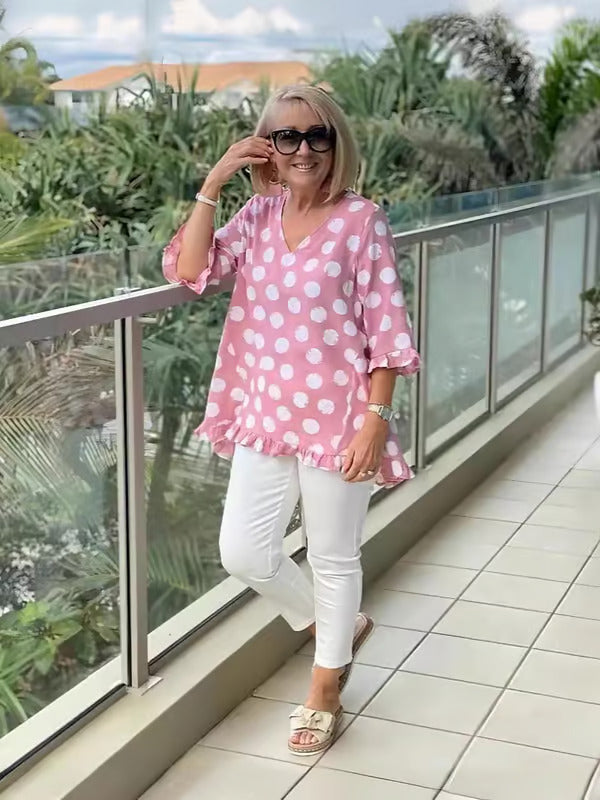 Stylish V-Neck Blouse for Women