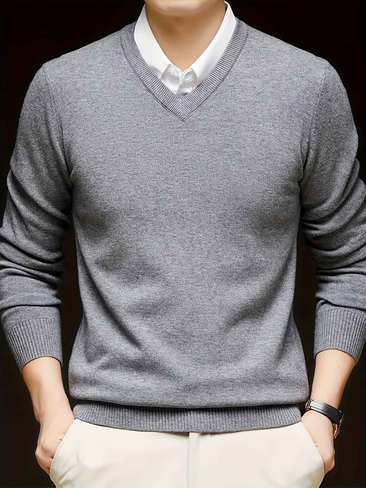 Hugh | Refined V-Neck Sweater