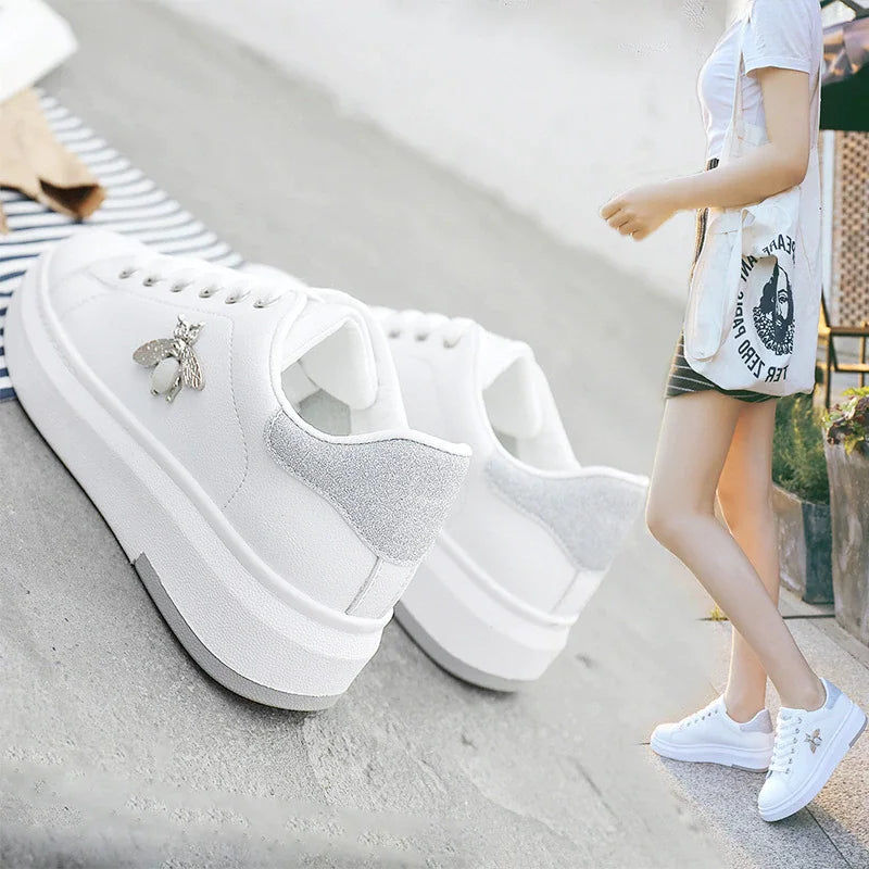 Fashionable PU Leather Platform Shoes