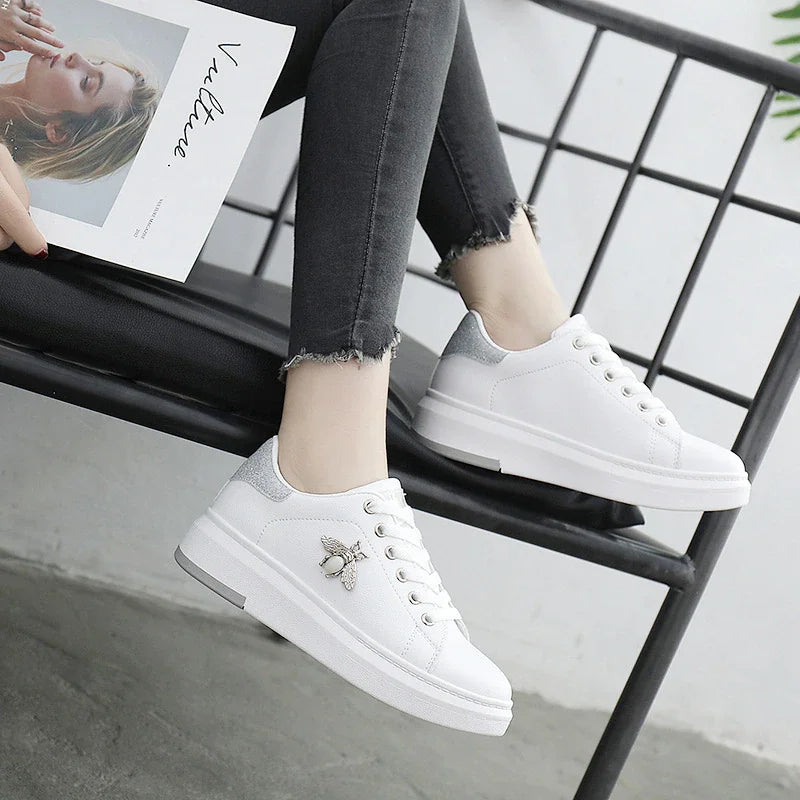 Fashionable PU Leather Platform Shoes
