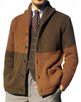 Frederick | Color Block Shawl Collar Cardigan