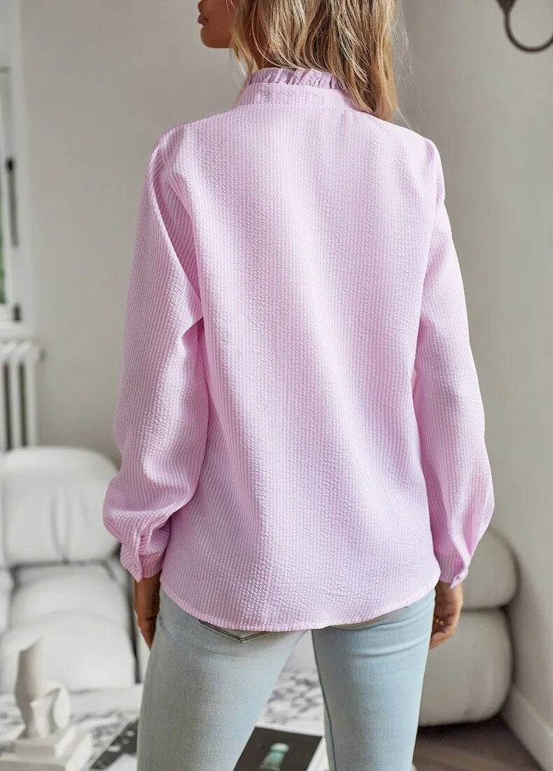 Stylish Polo Blouse with Soft Finish