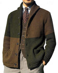 Frederick | Color Block Shawl Collar Cardigan